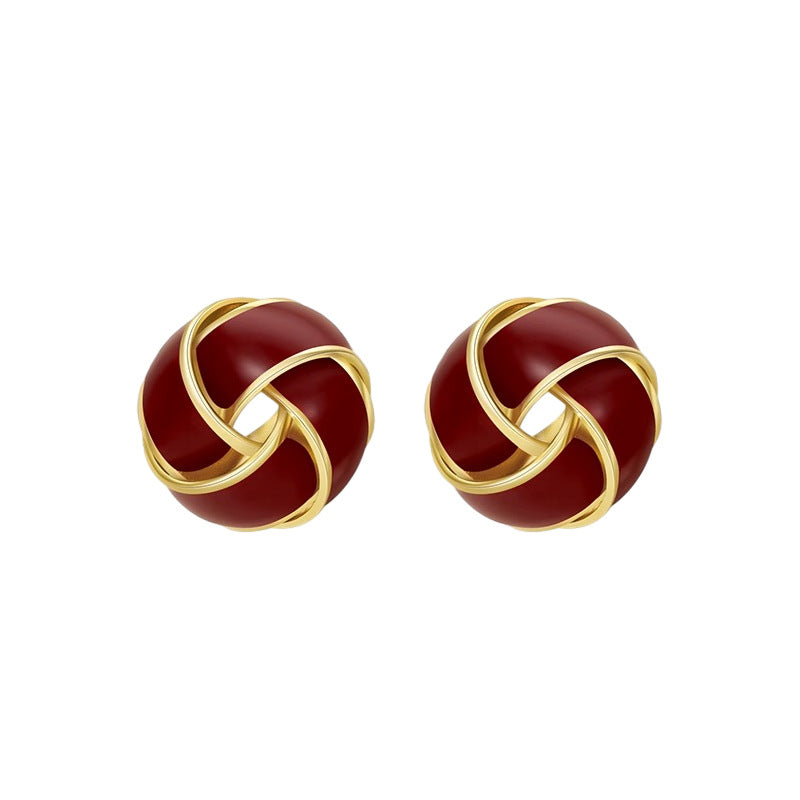 Camille Vintage-Inspired Enamel Stud Earrings No. 598331