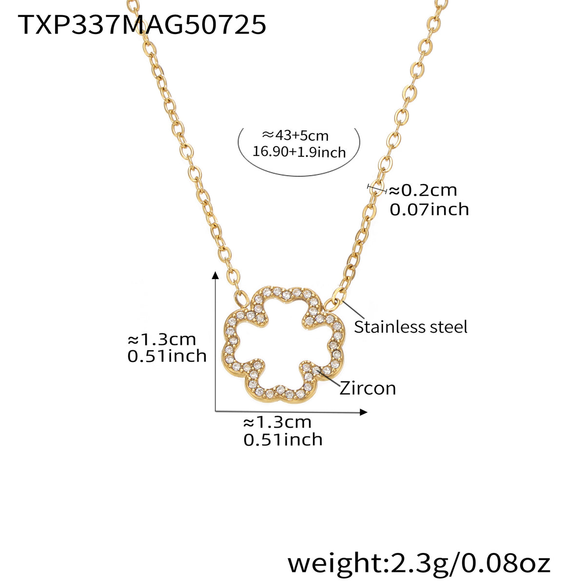 Cubic Zirconia Clover Necklace, Bracelet or Stud Earrings