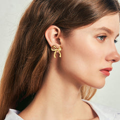 Camille Organic Bow Stud Earrings