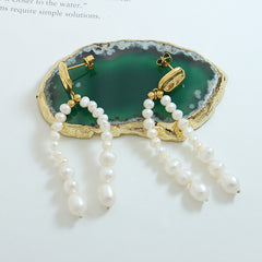 18K Gold-Plated Freshwater Pearl Drop Earrings