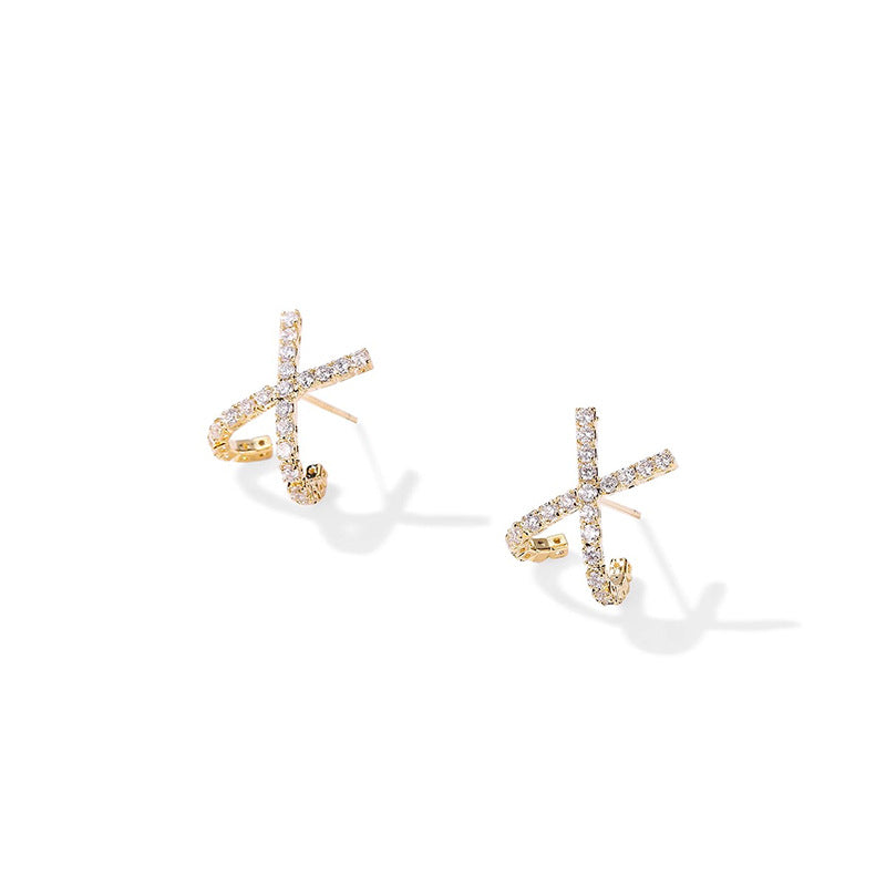 Marielle Pavé Initial Stud Earrings