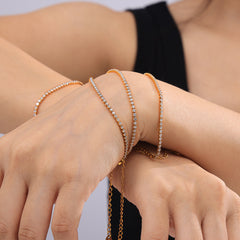 Cubic Zirconia Accent Chain Bracelet