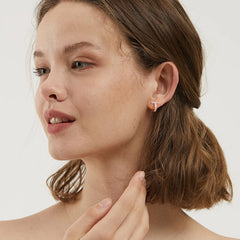 Nadine Minimalist Pavé Hoop Earrings