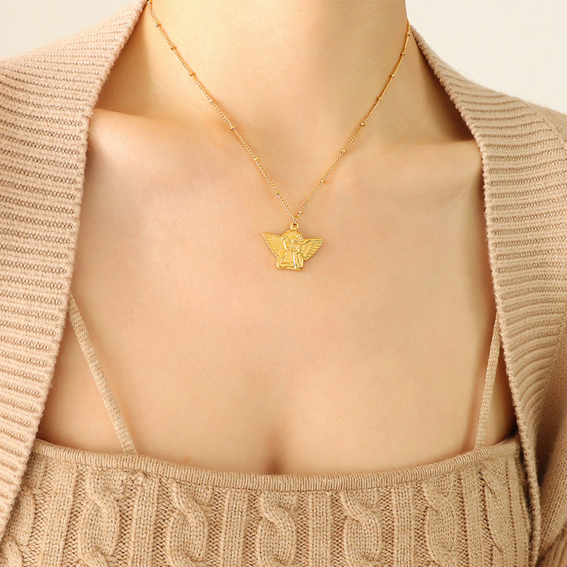 Winged Angel Pendant Necklace