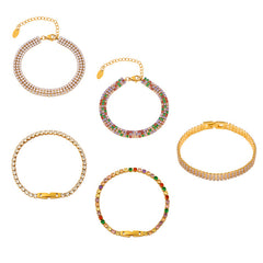 18K Gold-Plated Cubic Zirconia Tennis Bracelet Collection