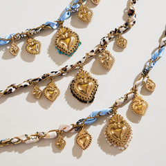 Scarf-Tie Multi-Charm Jewelry Designs