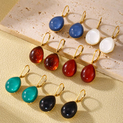 Colorful Resin Teardrop Drop Earrings