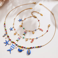 Colorful Enamel Ocean Charm Jewelry
