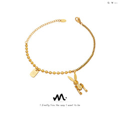 Mechanical Rabbit Charm Bracelet