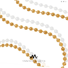 Textured Round-Bead Chain Bracelet