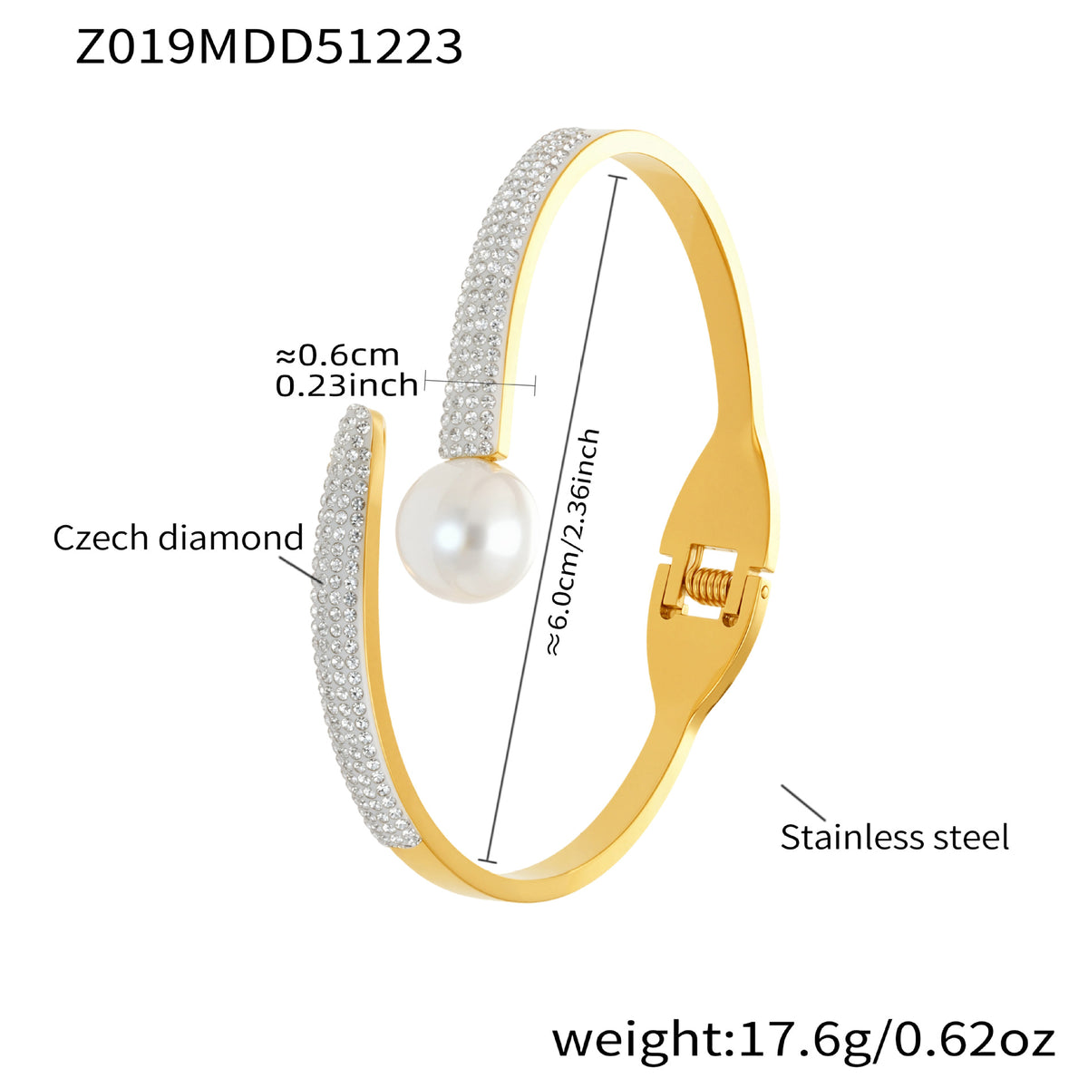 Sparkling Geometric Bangle Bracelet