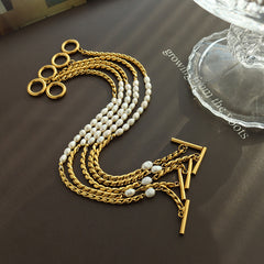 18K Gold-Plated Freshwater Pearl Toggle Bracelet