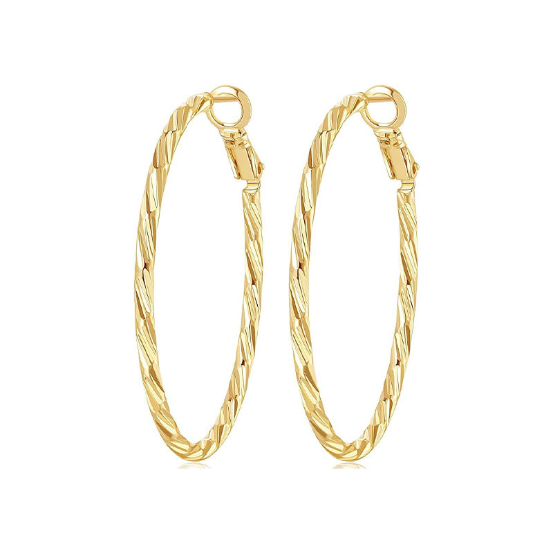 Camille Statement Twisted Hoop Earrings