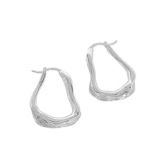 Camille Organic Geometric Huggie Earrings