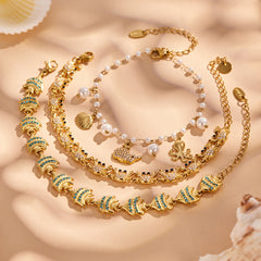 Ocean Charm Cubic Zirconia Bracelets