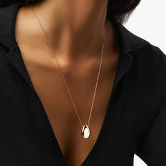 Organic Pebble Pendant Necklace