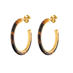 Daphne Statement Leopard Hoop Earrings