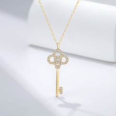 Nadine Vintage-Inspired Key Pendant Necklace