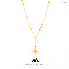 Gold-Tone Open Link Starburst Necklace