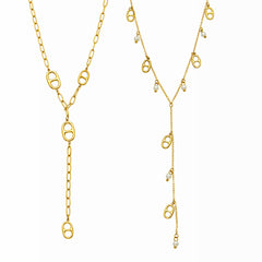 Oval Center-Bar Y Necklace Designs