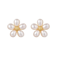 Marielle Vintage-Inspired Pearl Floral Stud Earrings