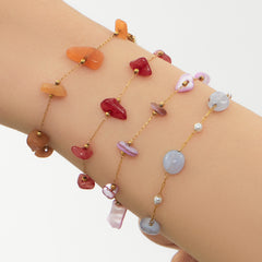 Natural Stone Accent Necklace or Bracelet