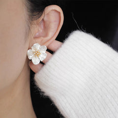 Camille Vintage-Inspired Camellia Stud Earrings