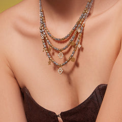 Two-Tone Charm Necklace & Bracelet