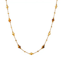 Camille Vintage-Inspired Tiger-Eye Beaded Necklace