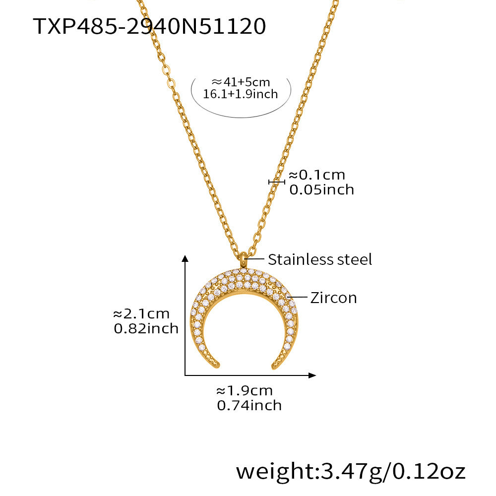 18K Gold-Plated Crescent and Starburst Jewelry