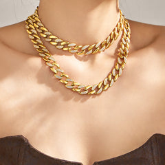 Cubic Zirconia Cuban Link Necklace or Bracelet