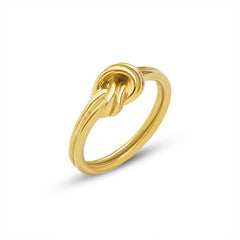 Knot-Motif Stainless Steel Ring