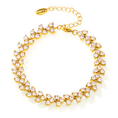 Cubic Zirconia Triangle-Accent Bracelet