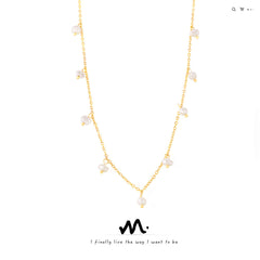 18K Gold-Plated Freshwater Pearl Charm Necklace
