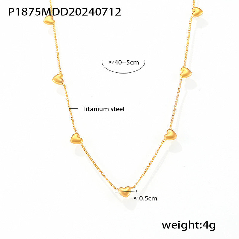 Gold-Tone Mini Heart Chain Necklace