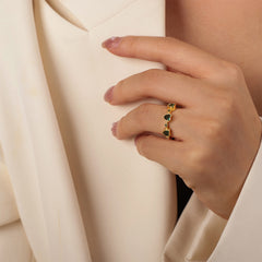 Gold-Tone Heart Cubic Zirconia Ring Designs