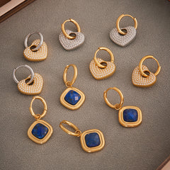 Lapis Lazuli or Heart Drop Earring Designs
