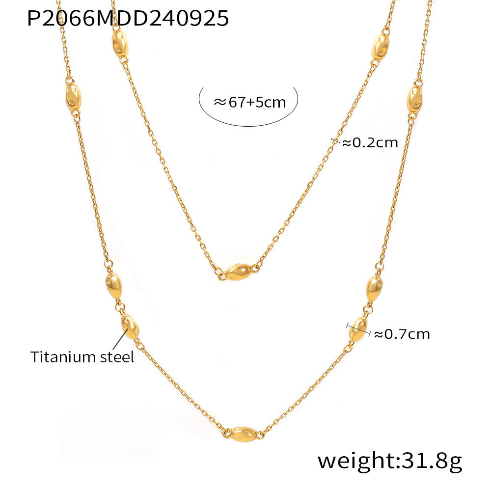 Long Layered Link Necklace