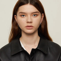 Nadine Minimalist Teardrop Hoop Earrings
