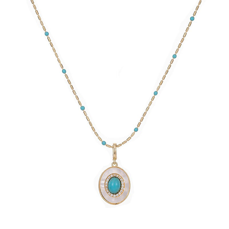 Nicolette Vintage-Inspired Turquoise Layered Necklace