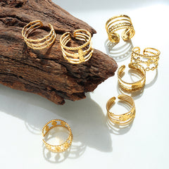 Layered Geometric Open Ring