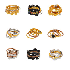 Cubic Zirconia Multi-Line Ring Designs