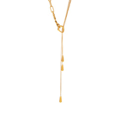 Adjustable Teardrop Lariat Necklace