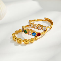 Beaded Band or Cubic Zirconia Ring