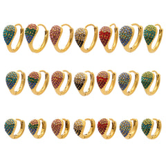 18K Gold-Plated Cubic Zirconia Teardrop Earrings