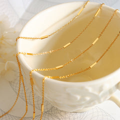 Minimal Bar Accent Chain Necklace