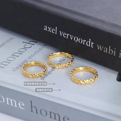 Diamond-Pattern Textured Band Ring