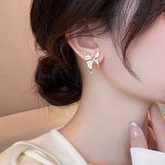 Marielle Vintage-Inspired Pavé Butterfly Stud Earrings No. 571323
