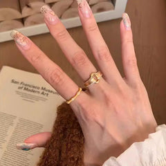 Daphne Vintage-Inspired Pavé Floral Adjustable Ring