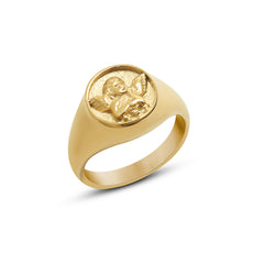 Angel Relief Signet Ring